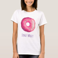 Doughnut Worry Pink Doughnut With Sprinkles