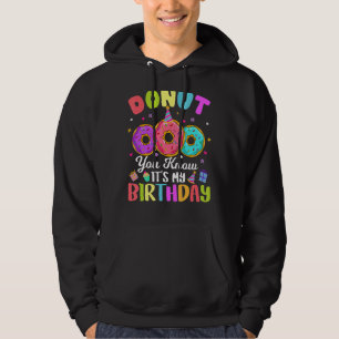 Doughnut You Know Its My Birthday Kids Boy Girl Hoodie