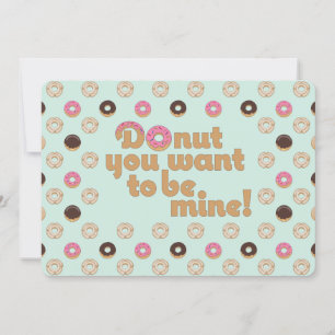 Doughnut You Want to Be Mine Valentine Holiday Card