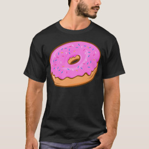 Doughnut Yummy Pink Cream Food Lover Gift dinosaur T-Shirt