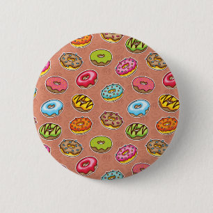 Doughnuts 6 Cm Round Badge