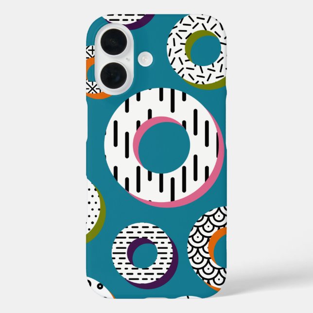 Doughnuts Abstract Monoline Pattern Pop Art Case-Mate iPhone Case (Back)