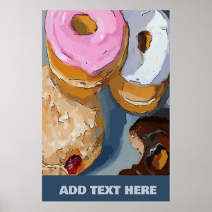 Doughnuts add text poster