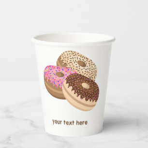doughnuts and coffee Collection  Paper Cups