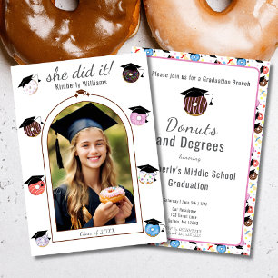 Doughnuts and Degrees Graduation Announcement Card