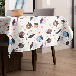 Doughnuts and Degrees Graduation Pattern Tablecloth