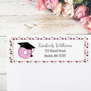  Doughnuts and Degrees  Pattern Return Address Label