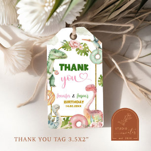 Doughnuts and Dinosaurs Joint Sibling Gift Tags