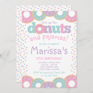 Doughnuts and Pyjamas Invitation