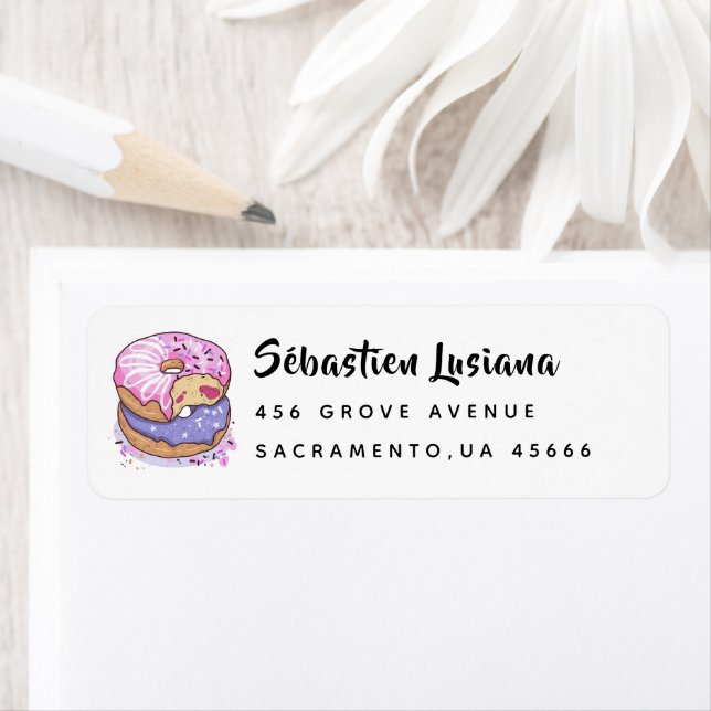Doughnuts And Sprinkles  Return Address Label (Insitu)