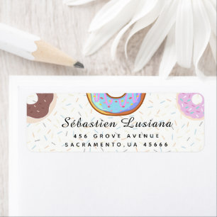 Doughnuts And Sprinkles Return Address Label