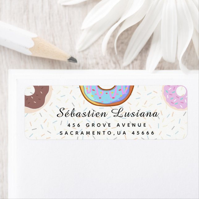 Doughnuts And Sprinkles  Return Address Label (Insitu)