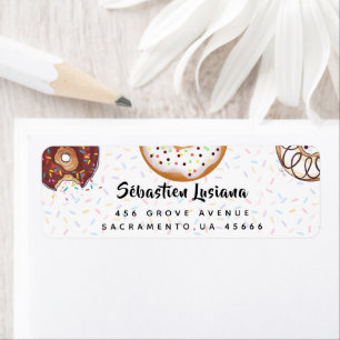 Doughnuts And Sprinkles  Return Address Label
