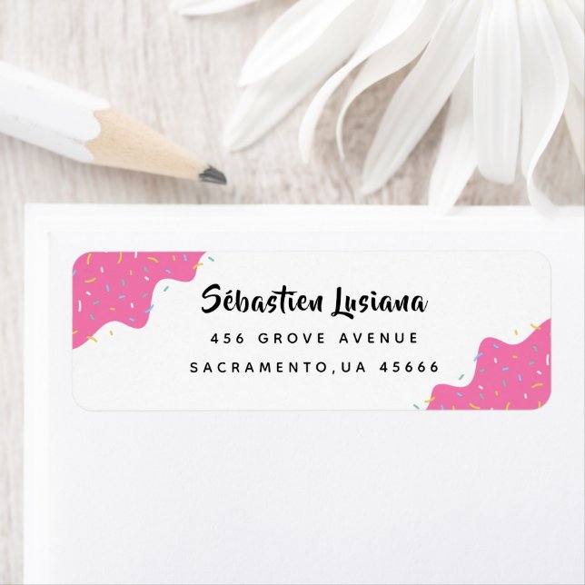 Doughnuts And Sprinkles  Return Address Label (Insitu)