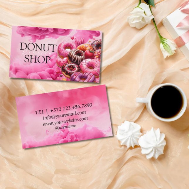 doughnuts bakery food sweets restoraunt desserts business card (Creator Uploaded)