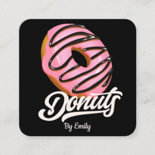 Doughnuts Bakery Square Business Card