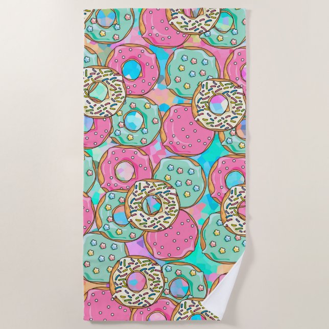 Doughnuts Beach Towel (Front)