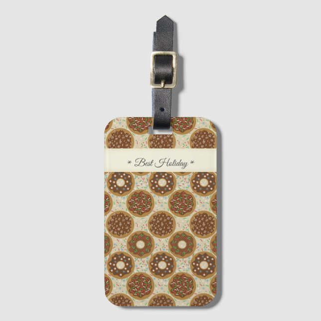 Doughnuts Best Holiday Luggage Tag (Front Vertical)