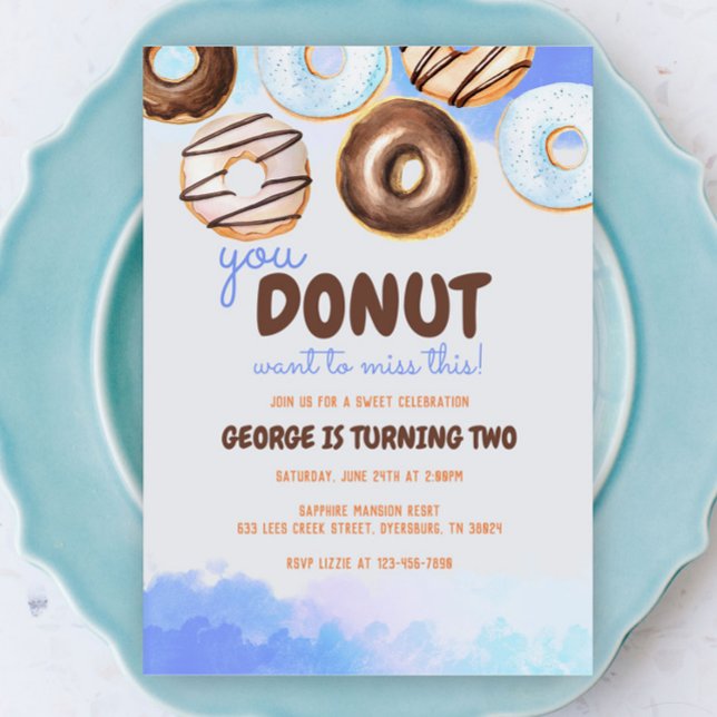 Doughnuts Birthday Boy Invitation (Creator Uploaded)
