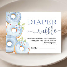 Doughnuts Brunch Baby Shower Boy Diaper Raffle