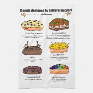 Doughnuts by AI Weirdness - Kitchen Towel
