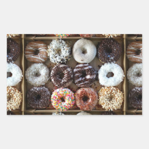 Doughnuts by the Dozen Photo Rectangular Sticker