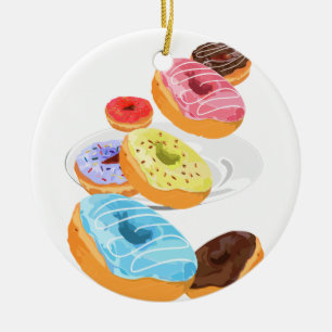 Doughnuts Ceramic Ornament
