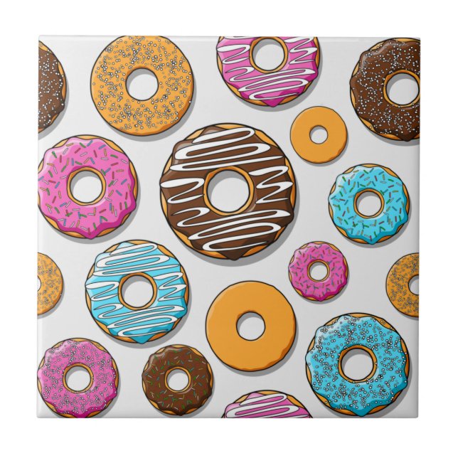 Doughnuts Ceramic Tile (Front)
