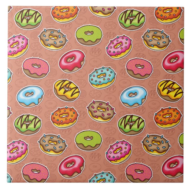 Doughnuts  ceramic tile (Front)