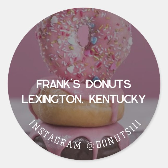 Doughnuts Classic Round Sticker (Front)