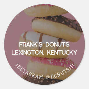 Doughnuts Classic Round Sticker