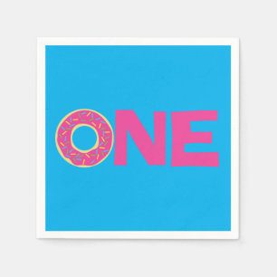 Doughnuts Colourful Doughnuts1st Birthday Party Napkin