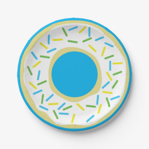 Doughnuts Colourful Doughnuts1st Birthday Party Paper Plate