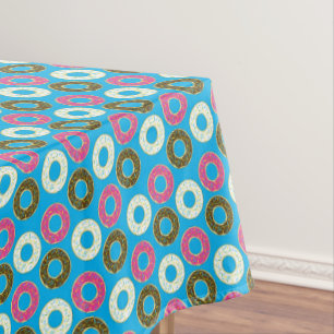 Doughnuts Colourful Doughnuts1st Birthday Party Tablecloth