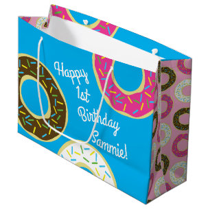 Doughnuts Colourful Doughnuts1st Birthday Party Th Large Gift Bag