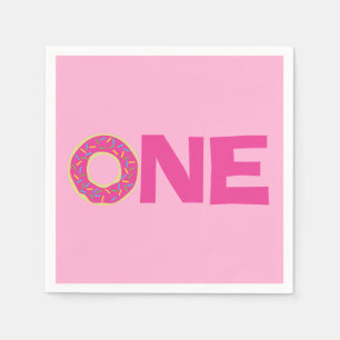 Doughnuts Colourful Doughnuts 1st Birthday Party T Napkin