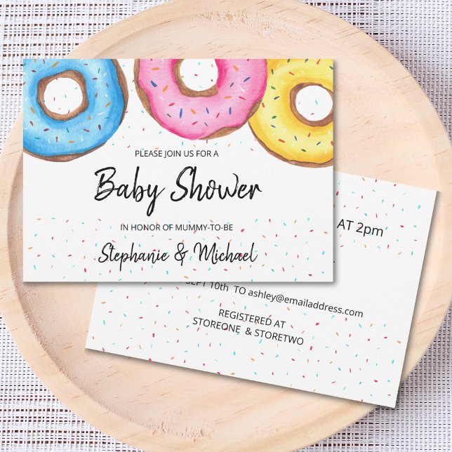  Doughnuts Couples Baby Shower Invitation (Creator Uploaded)