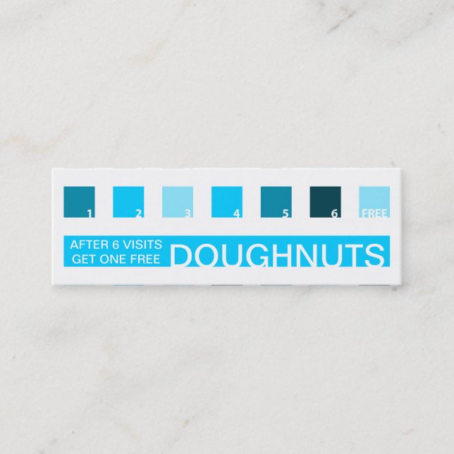 DOUGHNUTS customer appreciation (mod squares) Loyalty Card (Front)