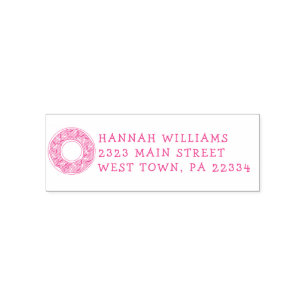 Doughnuts Cute Kid's Return Address Stamp Doughnut