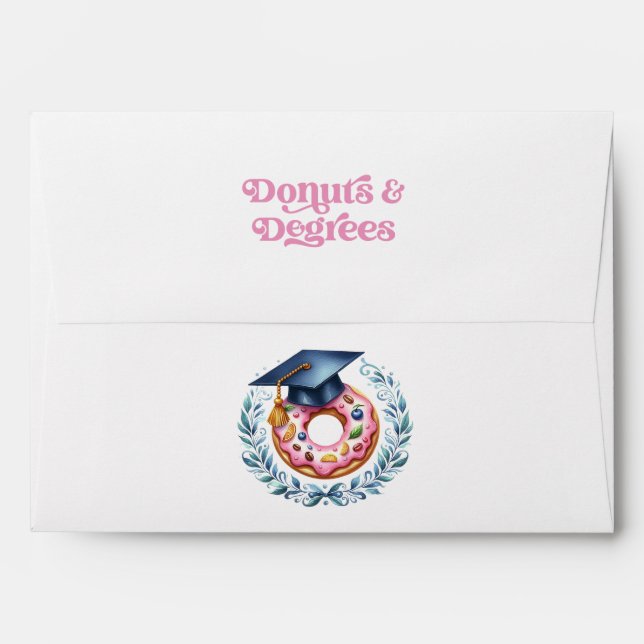 Doughnuts & Degrees Graduation Envelope (Back (Top Flap))