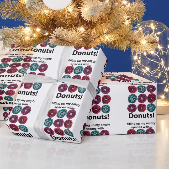 Doughnuts Filling Up My Empty Spaces With Doughnut Wrapping Paper (Holidays)