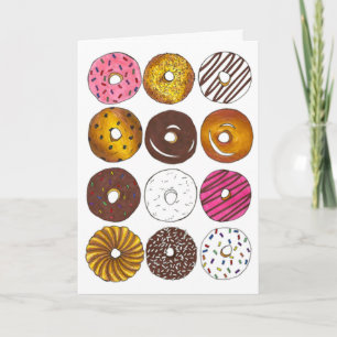 Doughnuts for You Valentine's Day Doughnut Doughnu Holiday Card