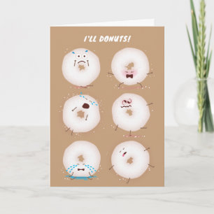 Doughnuts Go Nuts Valentine's Day Card