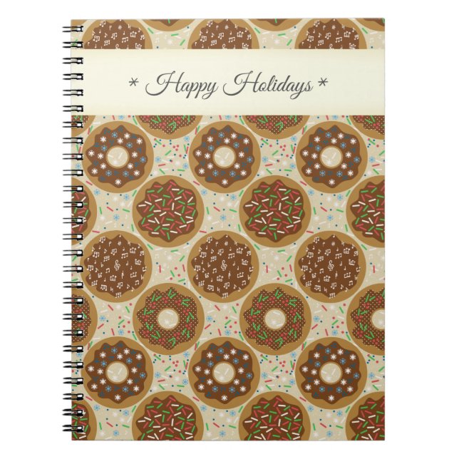 Doughnuts Happy Holidays Notebook (Front)