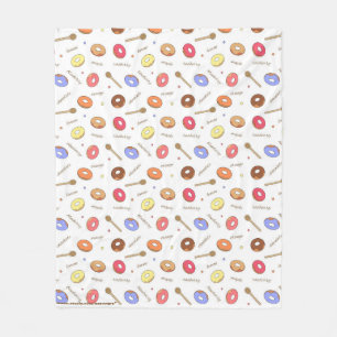 Doughnuts Homemade Fleece Blanket