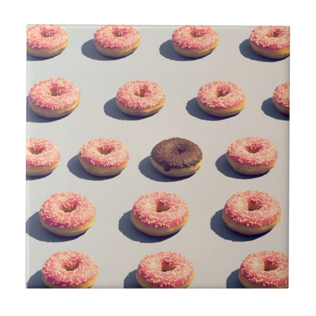 Doughnuts In A Group Ceramic Tile (Front)