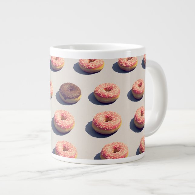 Doughnuts In A Group Large Coffee Mug (Front Right)