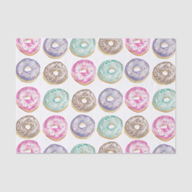 Doughnuts in watercolor tissue paper (Front)