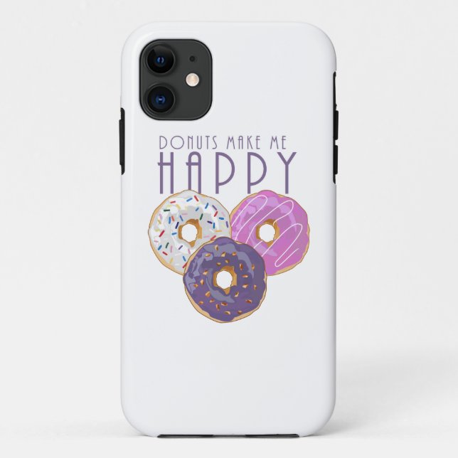 Doughnuts Make Me Happy Case-Mate iPhone Case (Back)