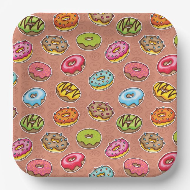 Doughnuts  paper plate (Front)